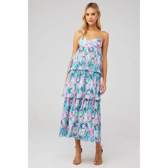 SAYLOR | Dresses | New Saylor Mauve Midi Dress Womens Blue Size Medium |  Poshmark